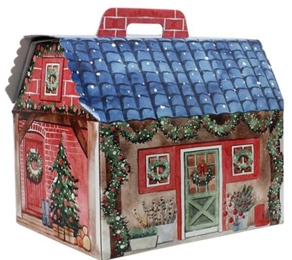 Imagen del producto Caja con forma de caja de Navidad con casa