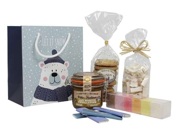 Imagen del producto Bolsa papel kraft con dibujo de oso