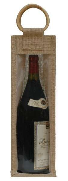 Imagen del producto Bolsa de yute para 1 botella MAGNUM + ventana