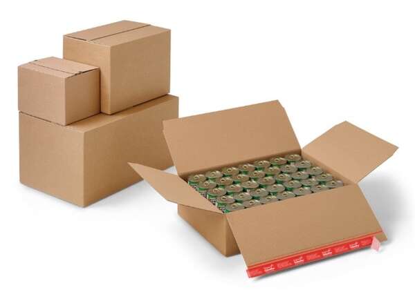 Imagen del producto Caja de envío ColomPac® doble con estrías y fondo automático