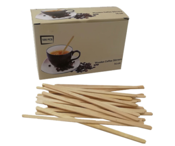 Imagen del producto Lote de 1000 mezcladores de madera 14cm