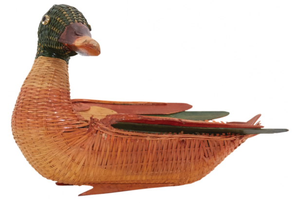 Imagen del producto Cesta de bambú en forma de pato