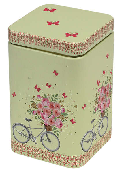 Imagen del producto Caja de té de metal Floral