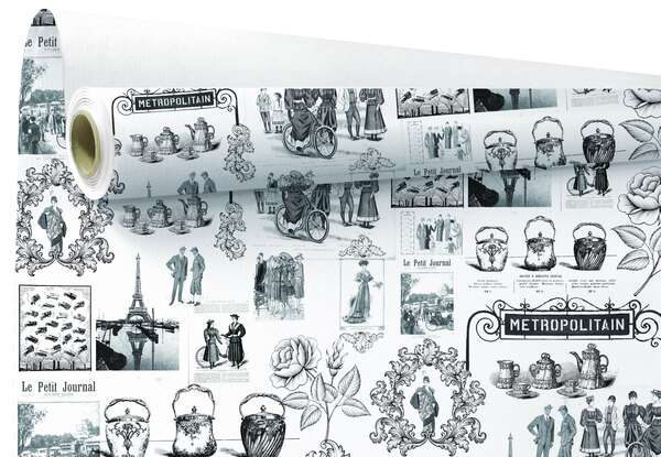 Imagen del producto Rollo de papel de regalo estampado “METROPOLITAIN BLANCO”