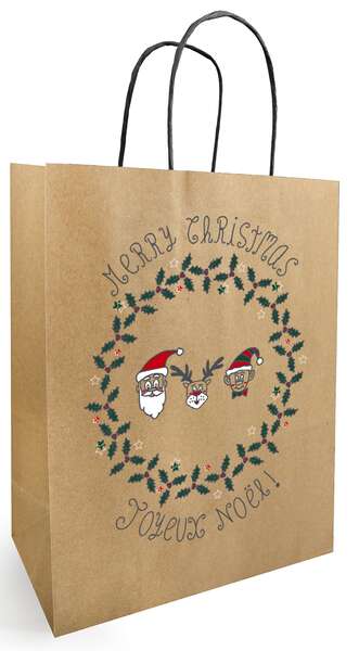 Imagen del producto Bolsa papel kraft Santa Party