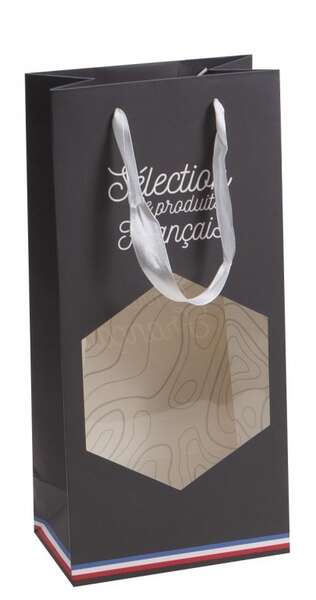 Imagen del producto Bolsa de cartón “Selección de productos franceses” 2 botellas