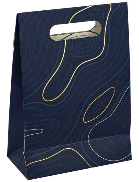 Imagen del producto Bolsa de regalo de cartón rectangular azul Abyss