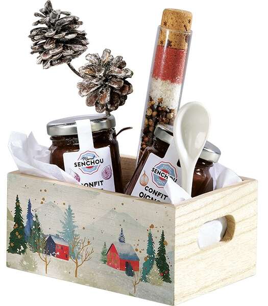 Imagen del producto Bandeja de madera rectangular colección “Campo nevado”