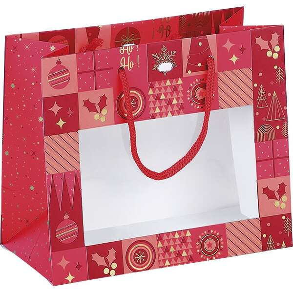 Imagen del producto Bolsa  papel con ventana Colección Festive Mosaic