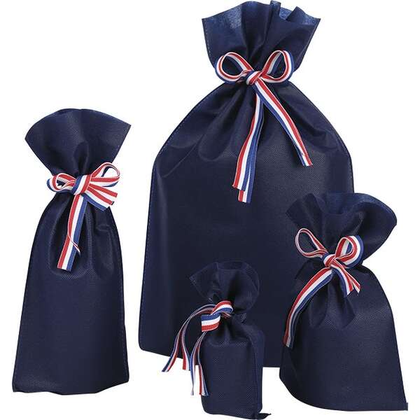 Imagen del producto Bolsa de polipropileno no tejido Colección “Cinta Tricolor Azul Marino”