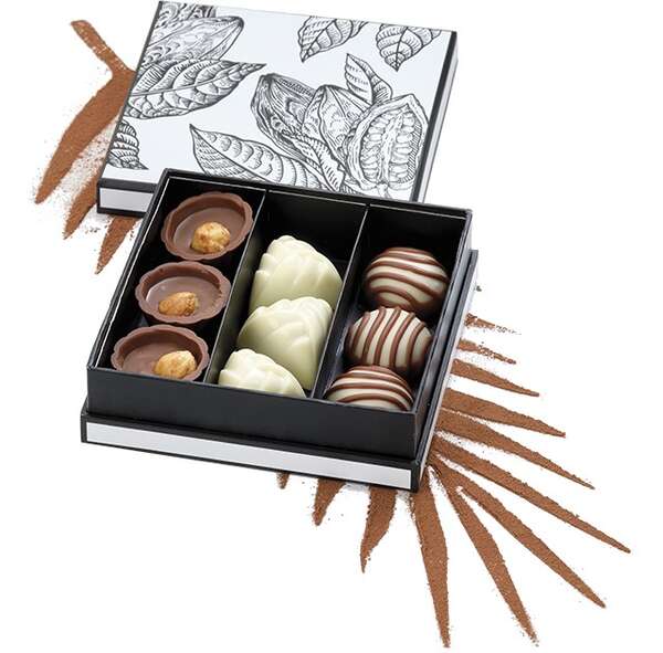 Imagen del producto Caja de bombones de cartón Carré colección “Prestige cacao”