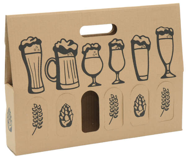 Imagen del producto Estuche de 6 Vasos de Cerveza Longneck 33cl - Impresos