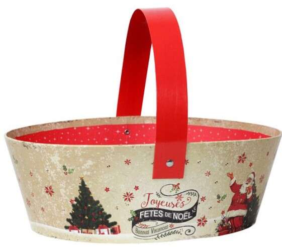 Imagen del producto Cesta ovalada “Feliz Navidad”