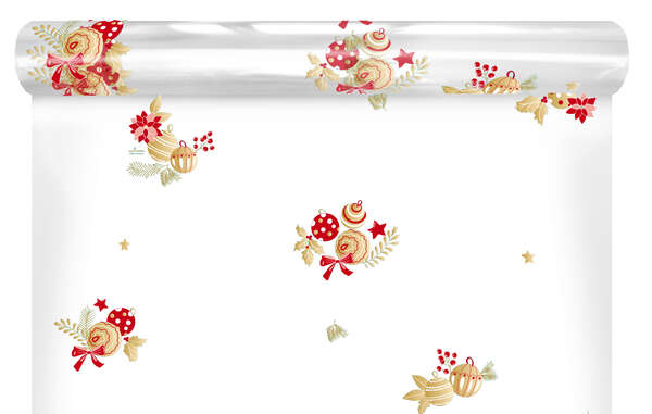 Imagen del producto Rollo de polipropileno con estampado “Felicidad oro”
