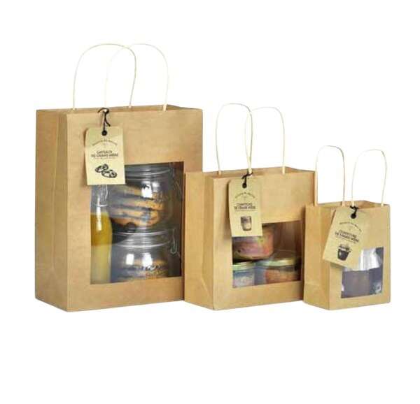 Imagen del producto Bolsas Papel kraft natural con ventana