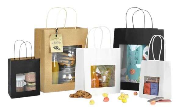 Imagen del producto Bolsas Papel kraft natural con ventana