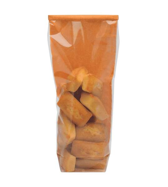 Imagen del producto 100 bolsitas impresas Tela de yute naranja