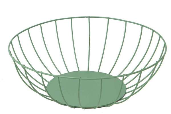 Imagen del producto Cesta metálica redonda verde salvaje