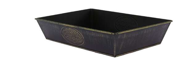 Imagen del producto Cesta Rectangular Delicatessen Zinc Patinado Negro