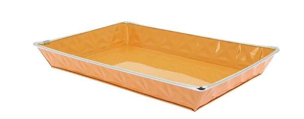 Imagen del producto Cesta rectangular de zinc naranja