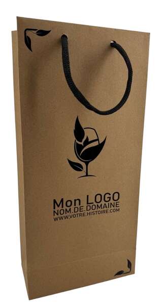Imagen del producto Bolsas kraft naturales con estampado