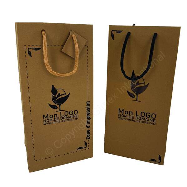 Imagen del producto Bolsas kraft naturales con estampado