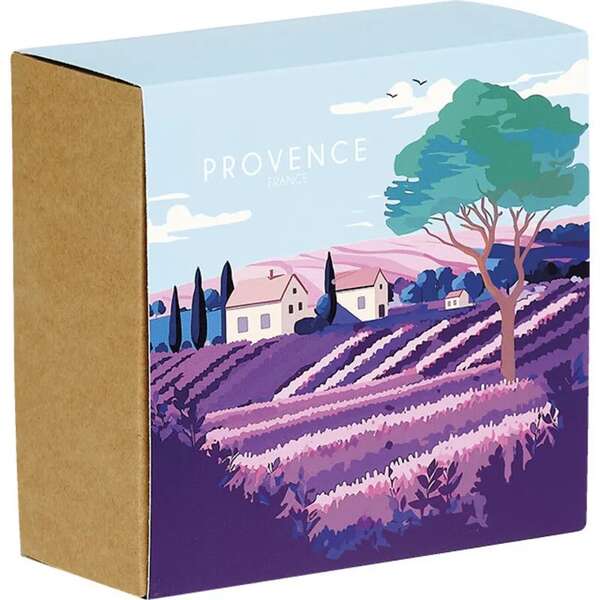 Imagen del producto Caja cuadrada de cartón kraft con funda 