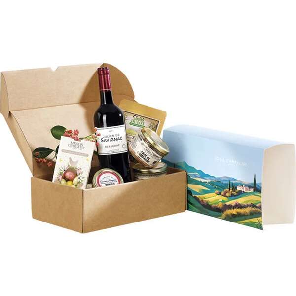 Imagen del producto Caja de cartón kraft, funda rectangular, 