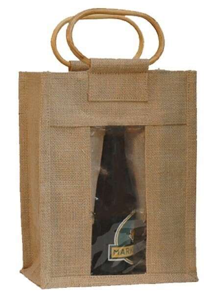 Imagen del producto Bolsa de arpillera para 6 botellas 37,5cl