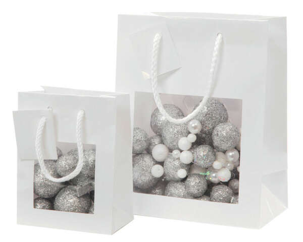 Imagen del producto Bolsas de papel kraft  con ventana blanco mate