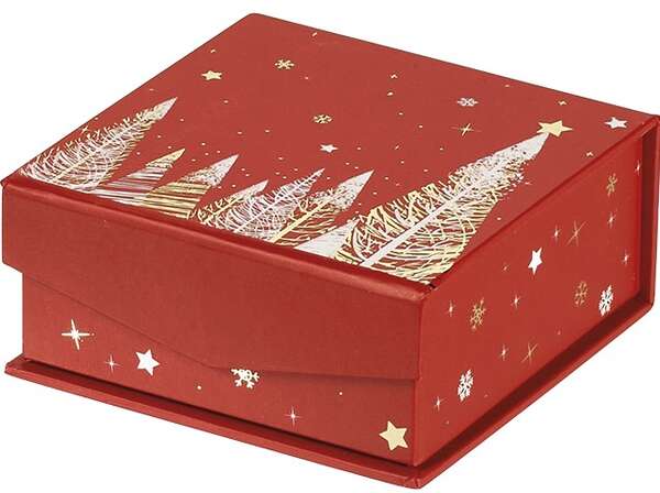 Imagen del producto Caja de bombones cuadrada de cartón con travesaño extraíble