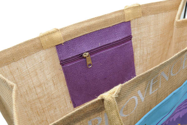 Imagen del producto Bolsa de yute con estampado 