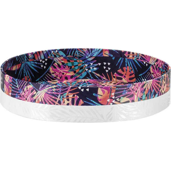 Imagen del producto Cesta redonda de cartón Blanca y tropical