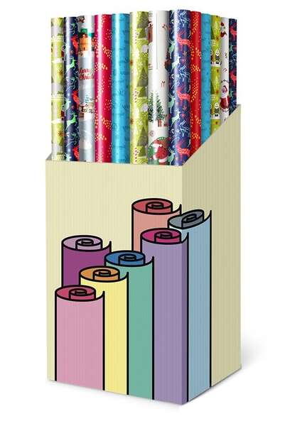 Imagen del producto Paquete de rollos de papel de regalo navideño
