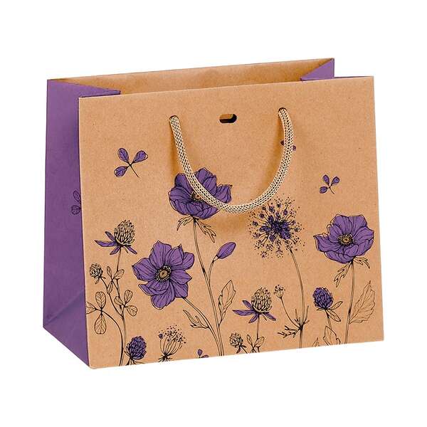 Imagen del producto Bolsa de papel kraft violeta EVEIL CHAMPETRE
