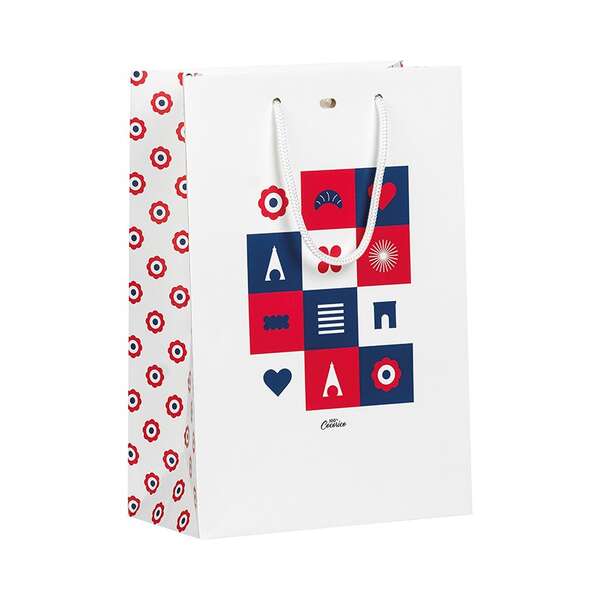 Imagen del producto Bolsa de papel a cuadros tricolor