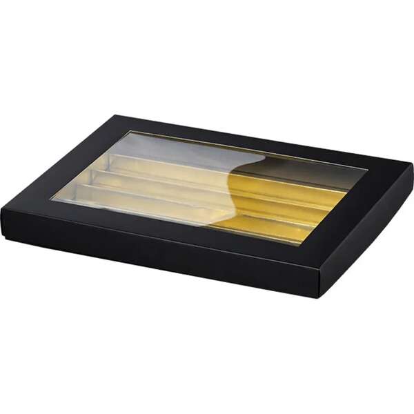 Imagen del producto Caja rectangular de cartón para bombones, 3,5 filas