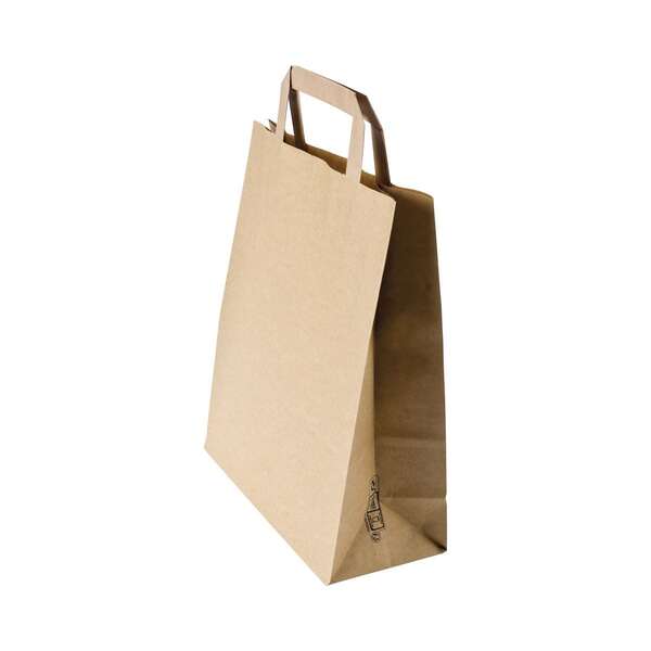 Imagen del producto Bolsas de tela Kraft con asas planas