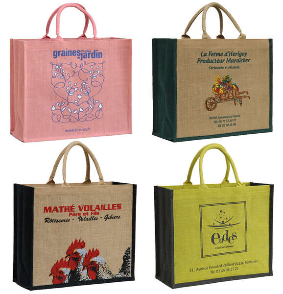 Imagen del producto Bolsas de yute con impresion 