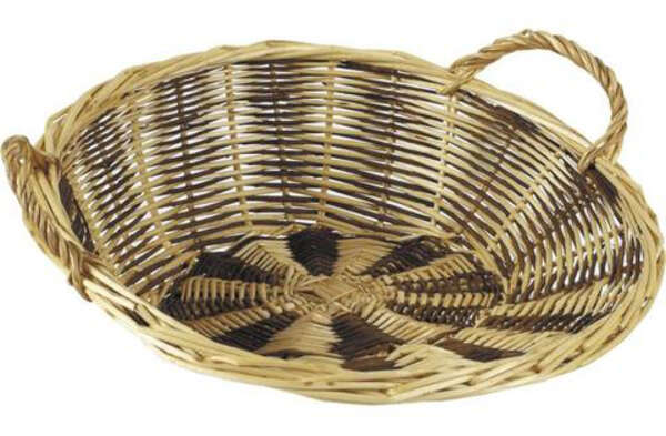 Imagen del producto Cesta de mimbre blanco y crudo