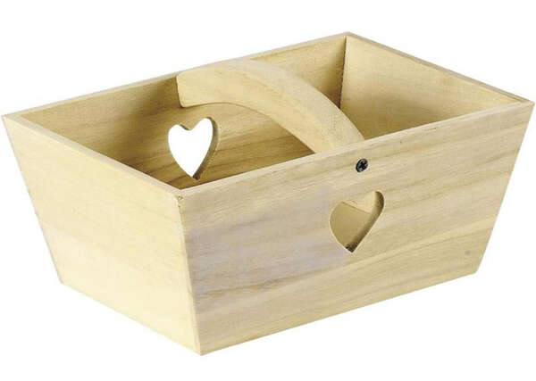 Imagen del producto  Cesta de madera CORAZÓN