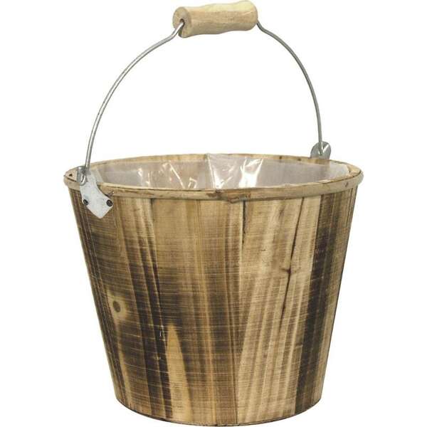 Imagen del producto  Cubo de madera y mango de metal