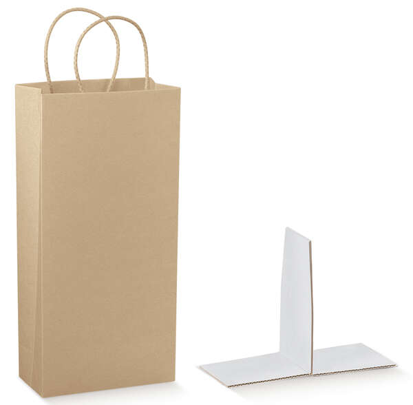 Imagen del producto Bolsas de kraft colección AVANA para 1, 2, 3 botellas