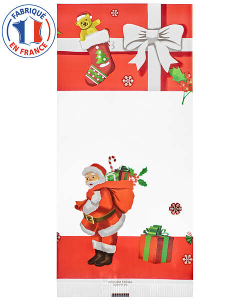 Imagen del producto Lote de 50 bolsitas lisas con fondo de regalo navideño 