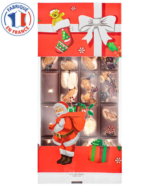 Imagen del producto Lote de 50 bolsitas lisas con fondo de regalo navideño 