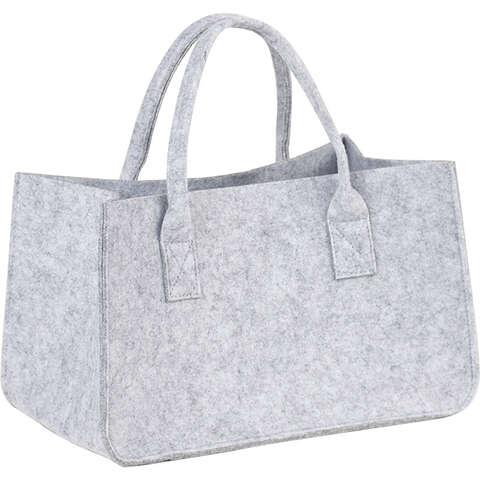Bolsa de fieltro rectangular gris claro  : Bolsas