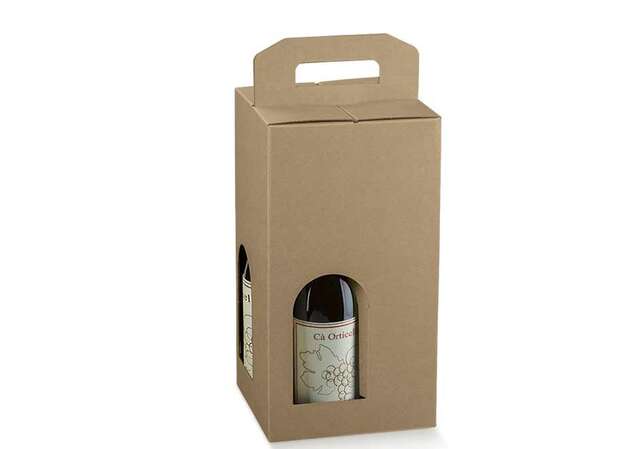 Caja de cartn para 4 botellas  : Embalajes para botellas y productos gastronomicos