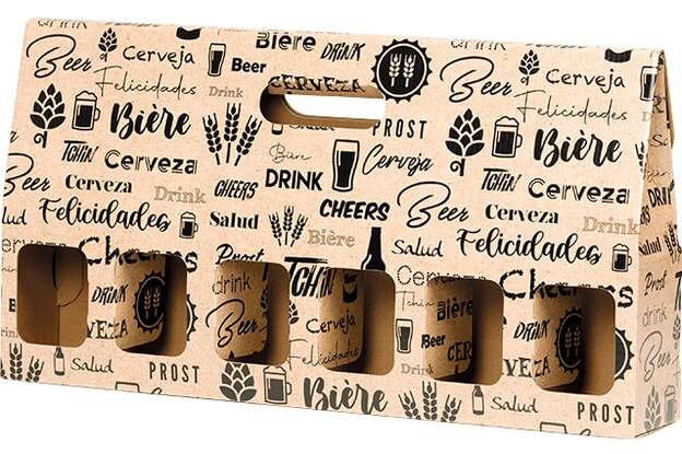Caja para 6 botellas Steine : Embalajes para botellas y productos gastronomicos